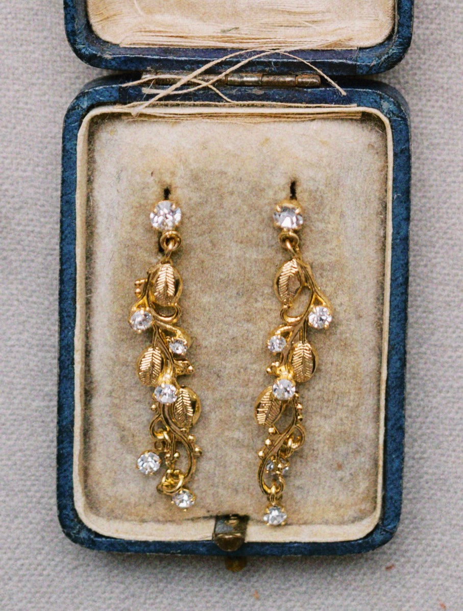 BEAUMONT Drop Earrings – 14k Gold Plated Baroque Swarovski Crystal Earrings - EDEN LUXE Everyday