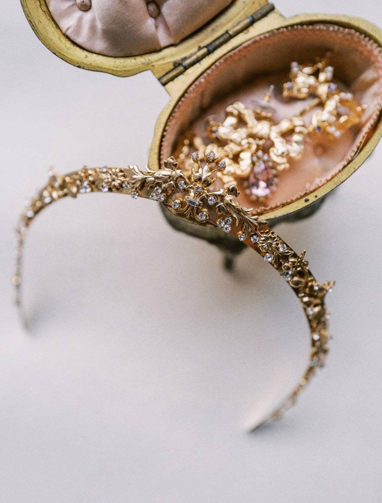 BEAUMONT Everyday Tiara™ – 14k Gold Plated Baroque Swarovski Crystal Crown - EDEN LUXE Everyday