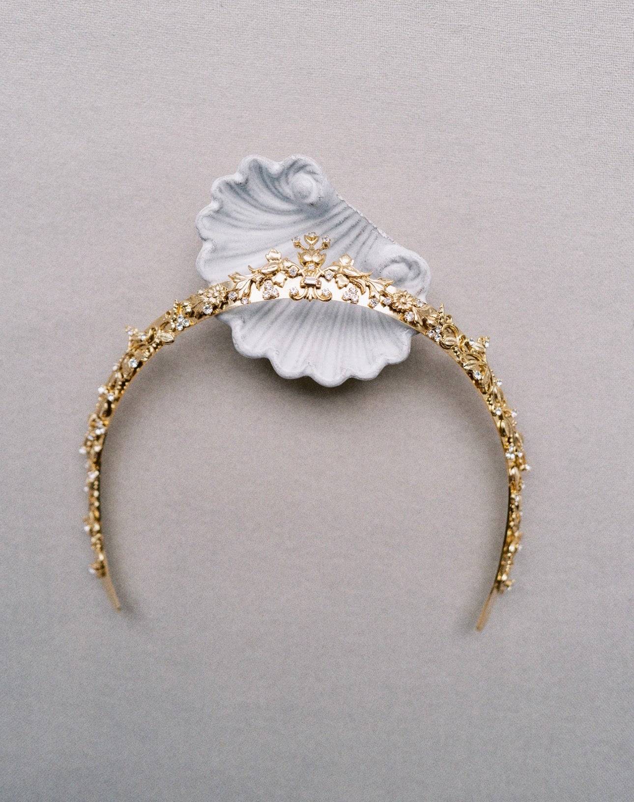 BEAUMONT Everyday Tiara™ – 14k Gold Plated Baroque Swarovski Crystal Crown - EDEN LUXE Everyday