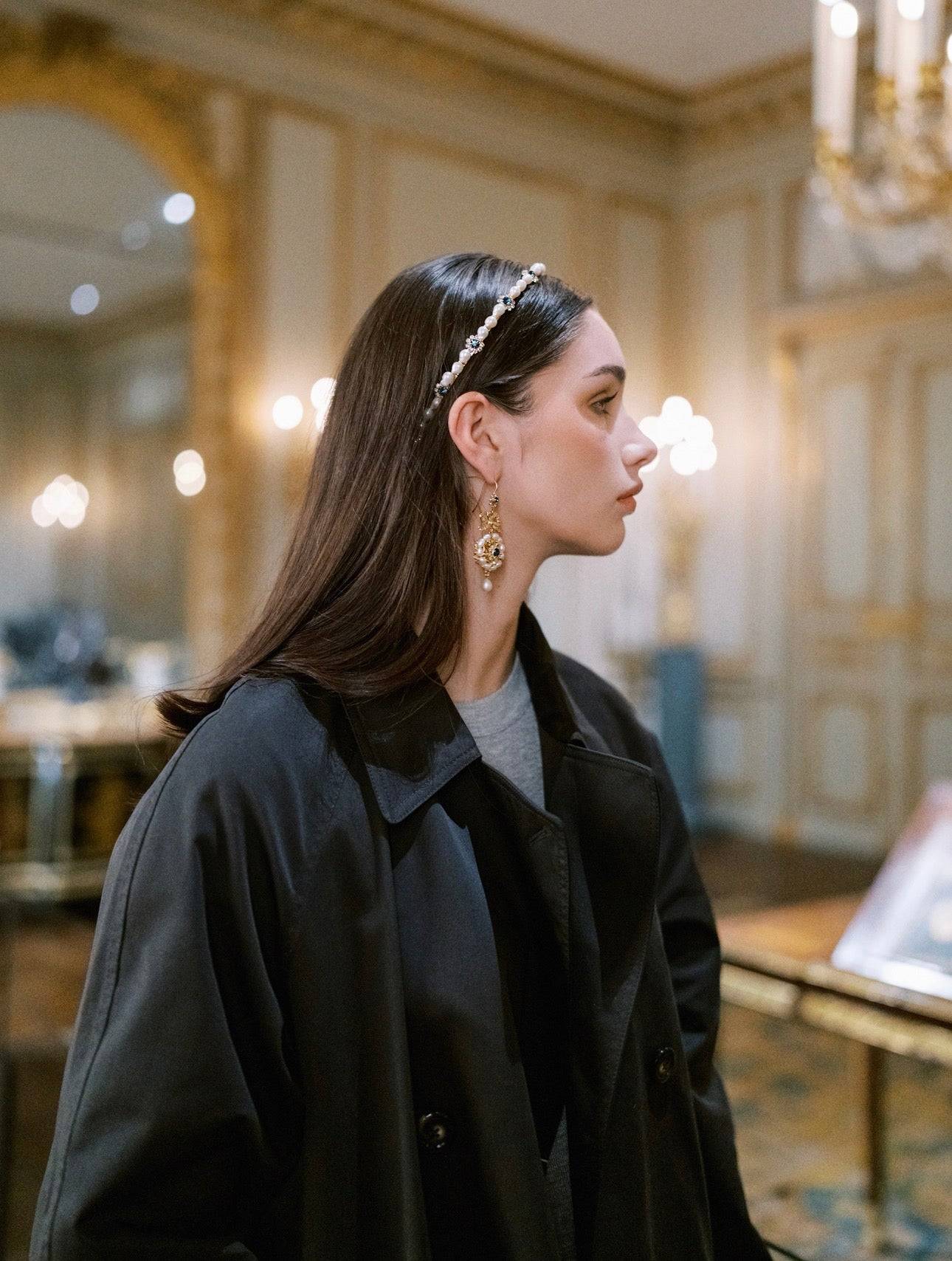 SOPHIE Freshwater Pearl Antique Inspired Earrings - EDEN LUXE Everyday