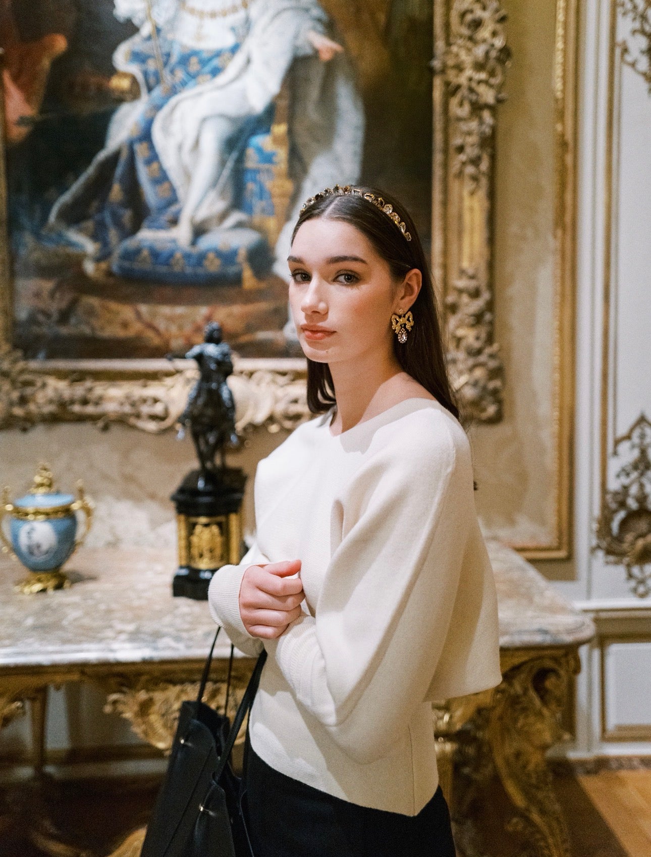 RACHEL Halo Everyday Tiara – 14k Gold Plated Swarovski Crystal Headband, Sophie Kaye x EDEN LUXE Everyday