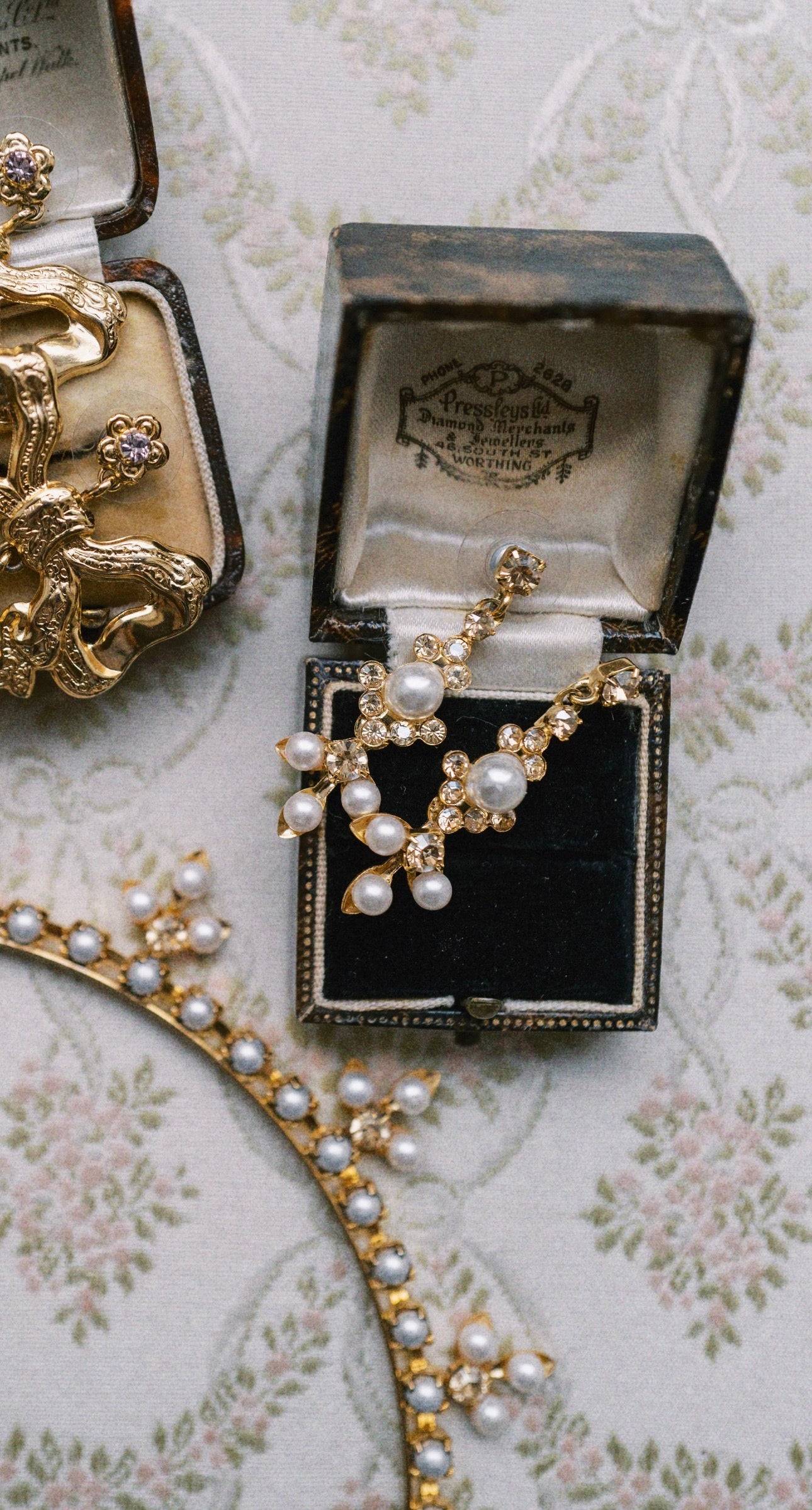 OPHELIA Pearl and Swarovski Crystal Drop Earrings –  Sophie Kaye x EDEN LUXE Everyday