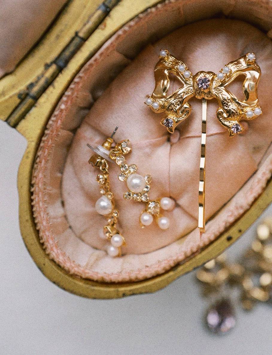 OPHELIA Pearl and Swarovski Crystal Drop Earrings –  Sophie Kaye x EDEN LUXE Everyday