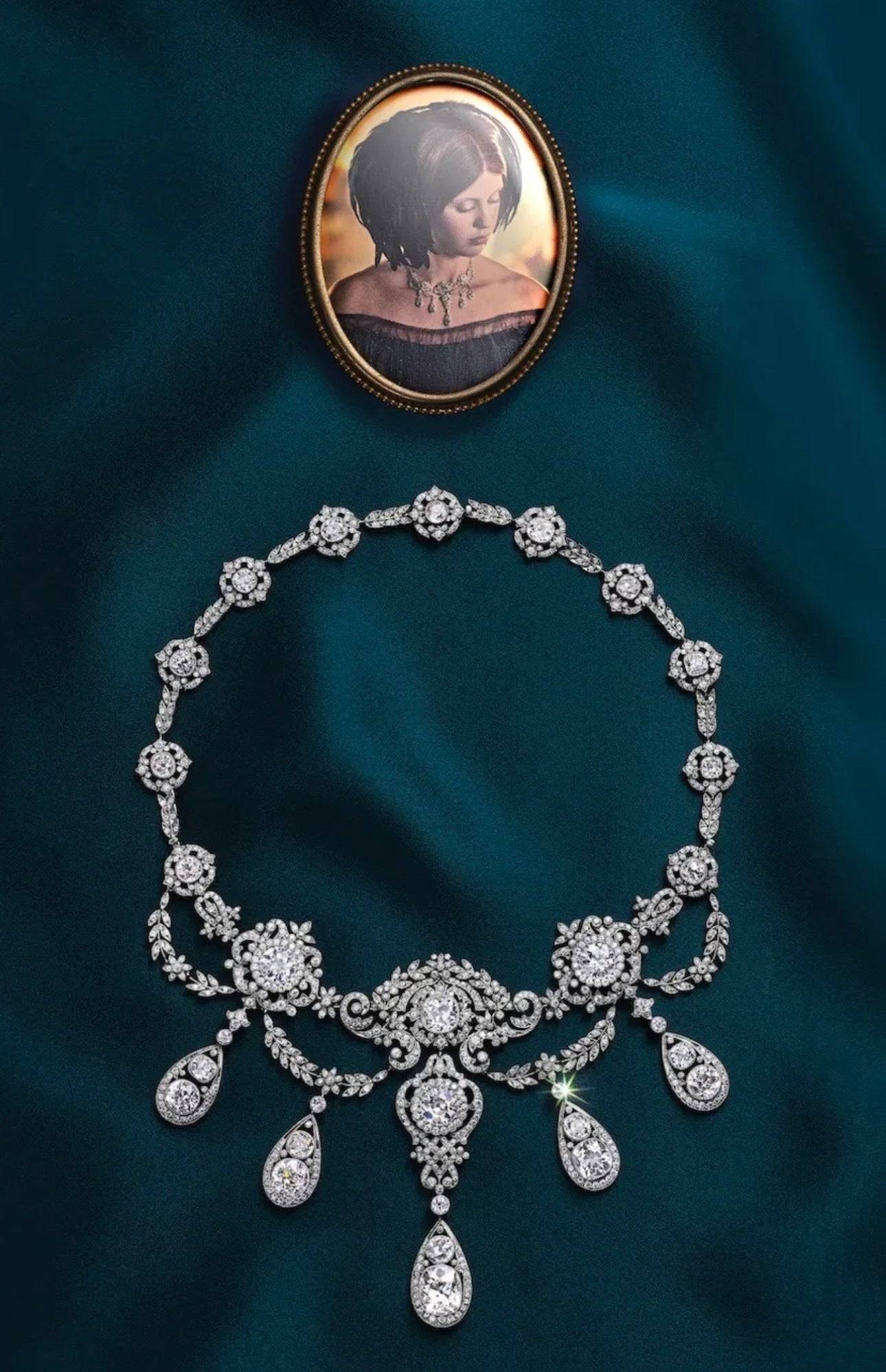 WADE Headband Everyday Tiara – Tiffany and Co. 1900's Archival Necklace Inspired - Swarovski Crystal Headband Sophie Kaye x EDEN LUXE Everyday