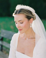 Crown and Veil on Bride | EDEN LUXE Bridal 