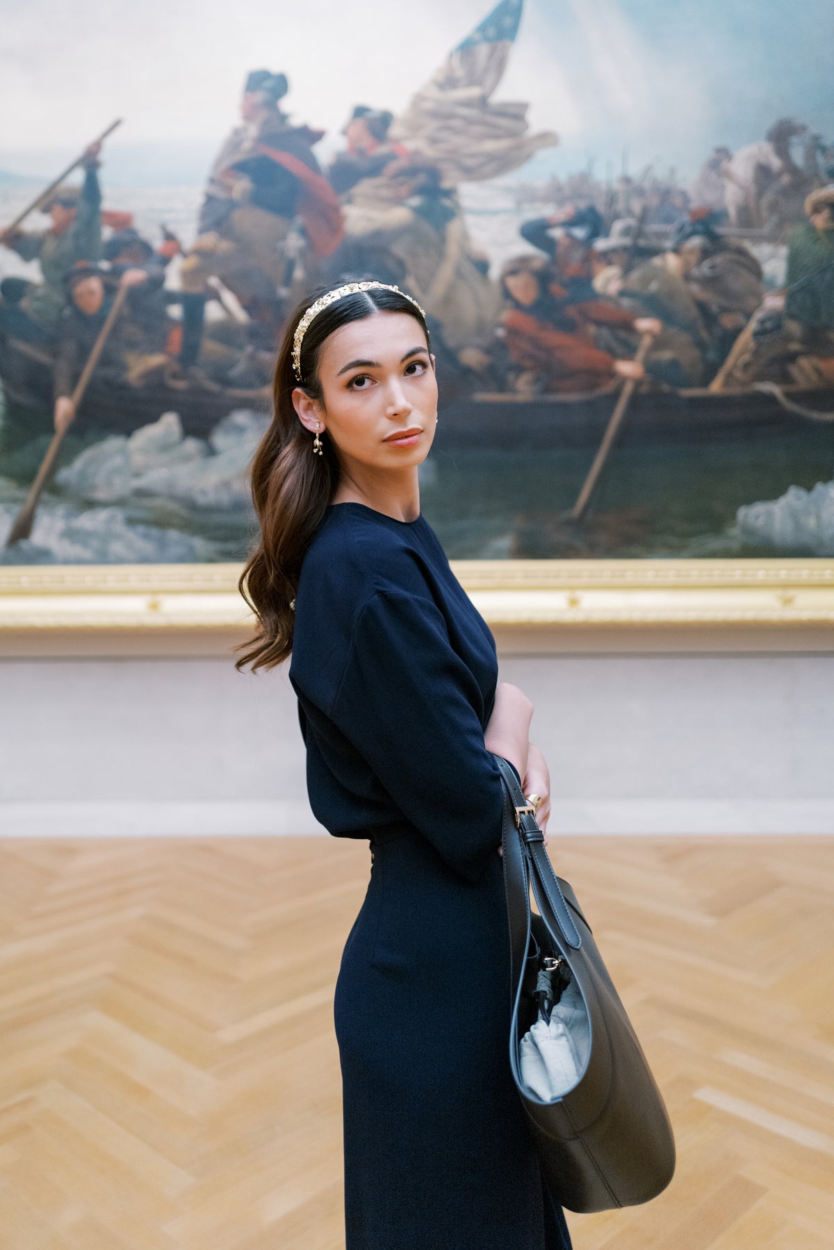 WHEATLEY Halo Everyday Tiara™ – 14k Gold Plated Swarovski Crystal Vine Headband, Sophie Kaye x EDEN LUXE Everyday