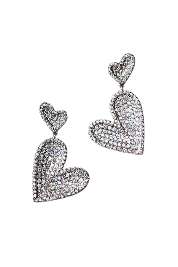 HEARTS OF LOVE Statement Heart Earrings