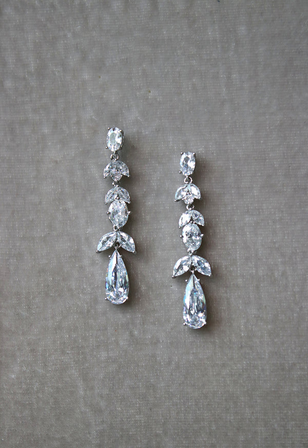 Simulated Diamond Drop earrings | EDEN LUXE Bridal