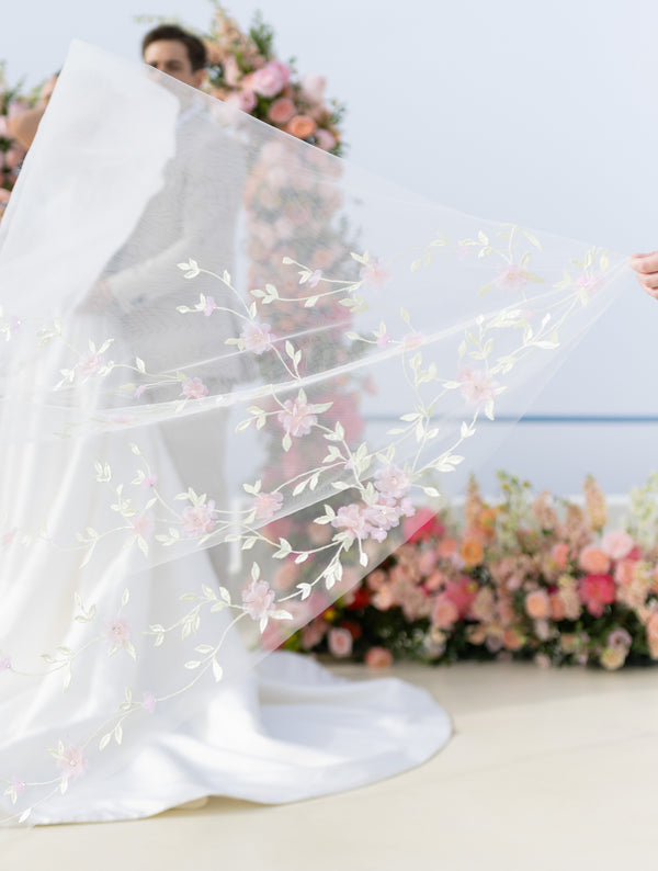 ASHLEY 3D Floral Cathedral Bridal Veil