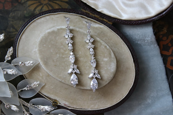 HOPE Wedding Earrings Simulated Diamond Drop Earrings