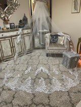 MANDA Lace Royal Cathedral 1 Layer Wedding Veil