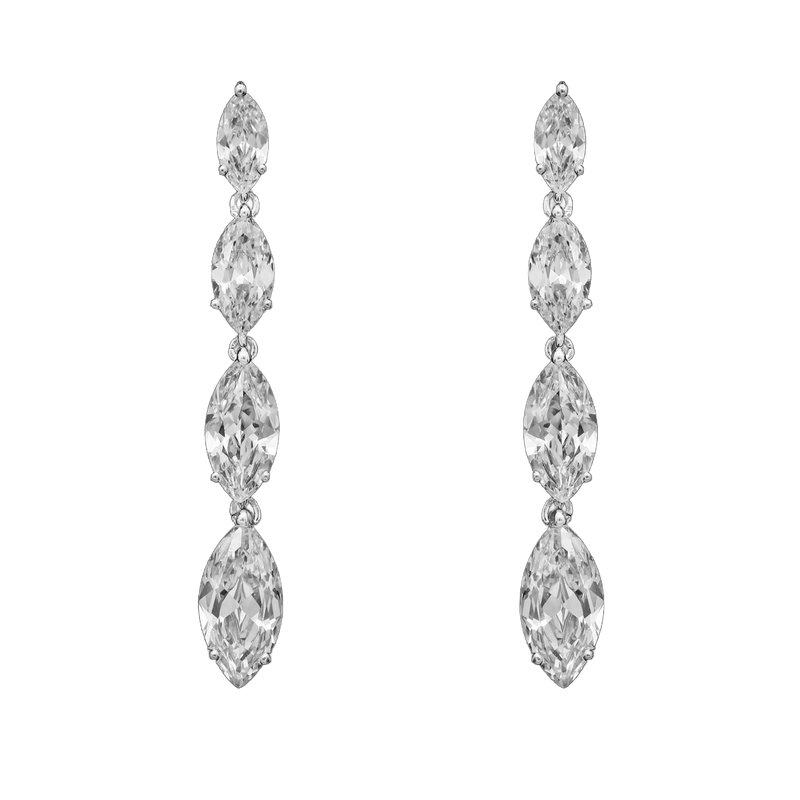 KAYLA Wedding Earrings Simulated Diamond Drop Earrings
