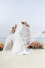 ASHLEY 3D Floral Cathedral Bridal Veil