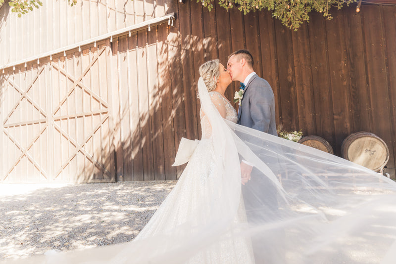 Bespoke Bejeweled Cathedral Bridal Veil WISH Veil for Kortni