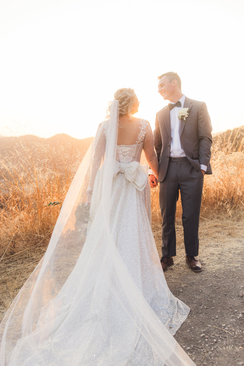 Bespoke Bejeweled Cathedral Bridal Veil WISH Veil for Kortni