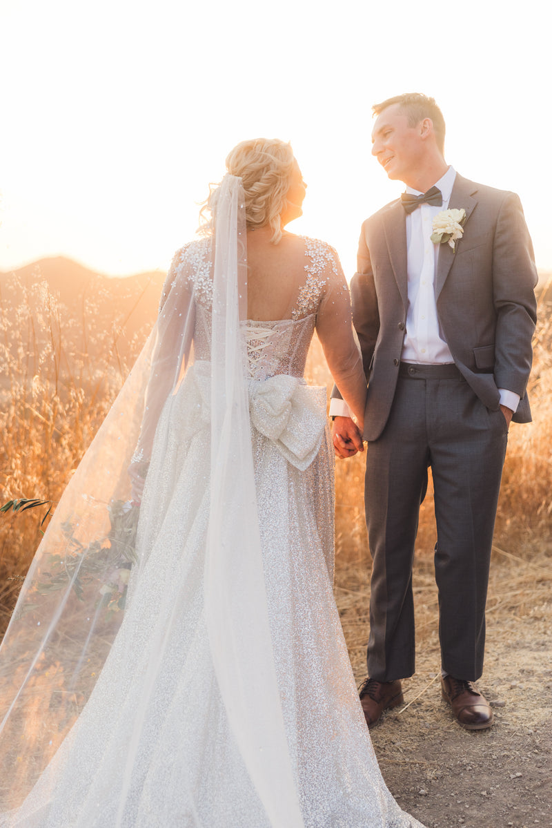 Bespoke Bejeweled Cathedral Bridal Veil WISH Veil for Kortni