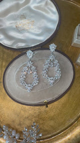 MINERVA Simulated Diamond Statement Earrings