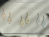 ISABELLA Rose Gold Bridal Chandelier Earrings