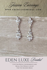 JESSICA Bridal Silver Drop Earrings