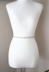 EDEN LUXE Bridal Belt, Bridal Sash DAPHNE Crystal and Pearl Bridal Belt