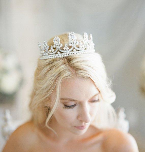 EDEN LUXE Bridal Clear Crystals MARIE-AMELIE Wedding Tiara