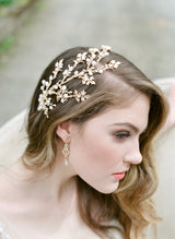 EDEN LUXE Bridal Earrings AURELIE Gold Earrings and Necklace Set