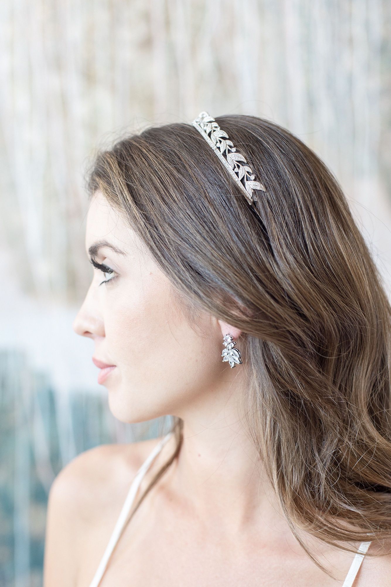 EDEN LUXE Bridal Earrings CRESSIDA Simulated Diamond Cluster Earrings