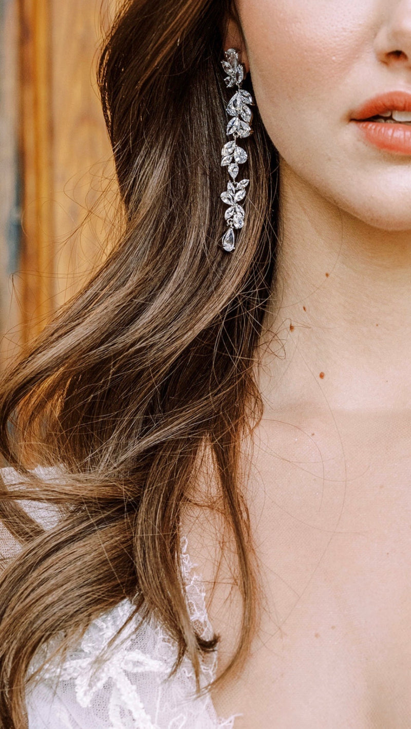 EDEN LUXE Bridal Earrings GABRIELLE Simulated Diamond Statement Drop Earrings