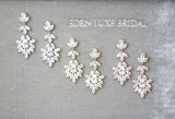 EDEN LUXE Bridal Earrings INES Silver Bridal Earrings
