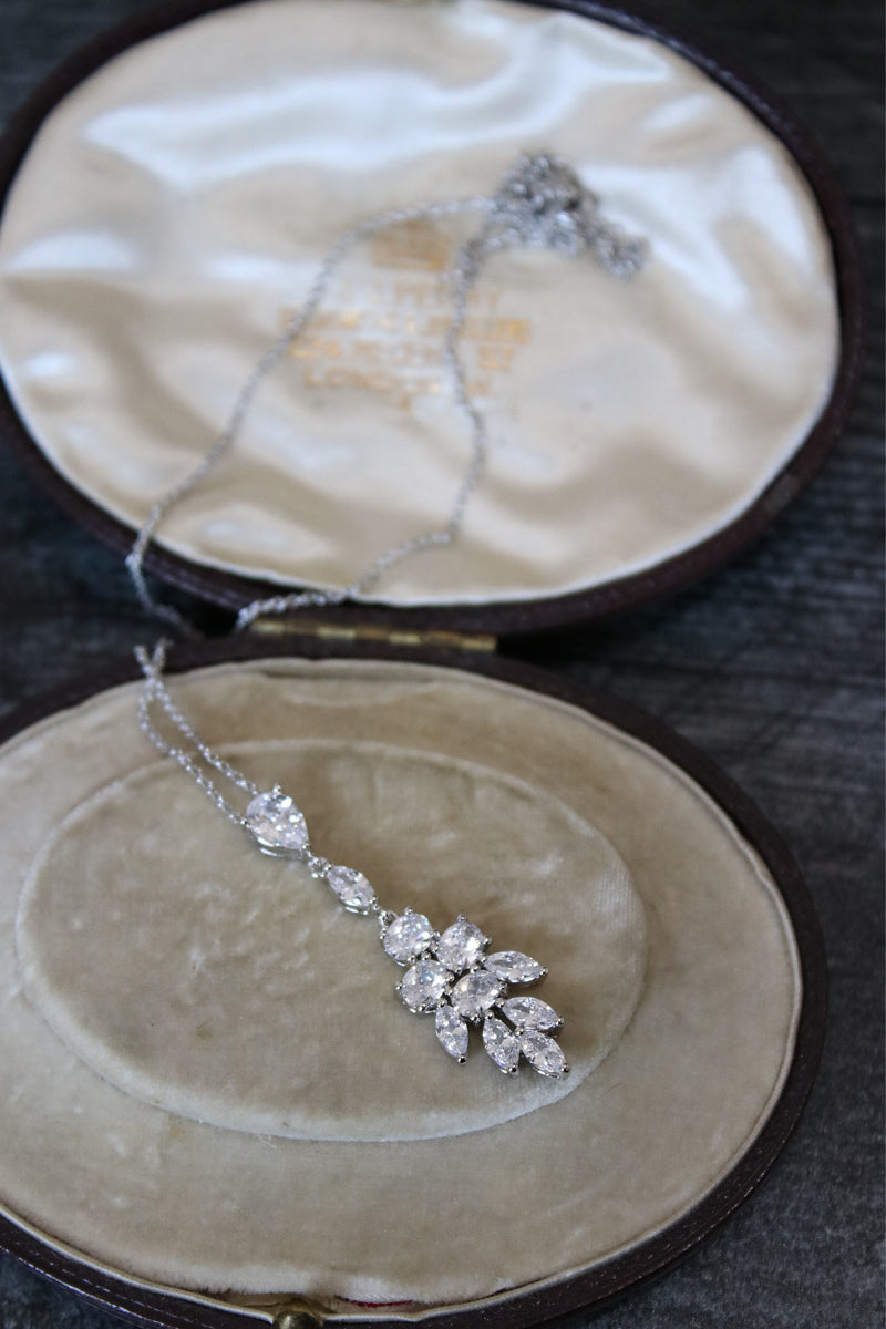 EDEN LUXE Bridal Earrings JASMINE Drop Earrings and Necklace Set