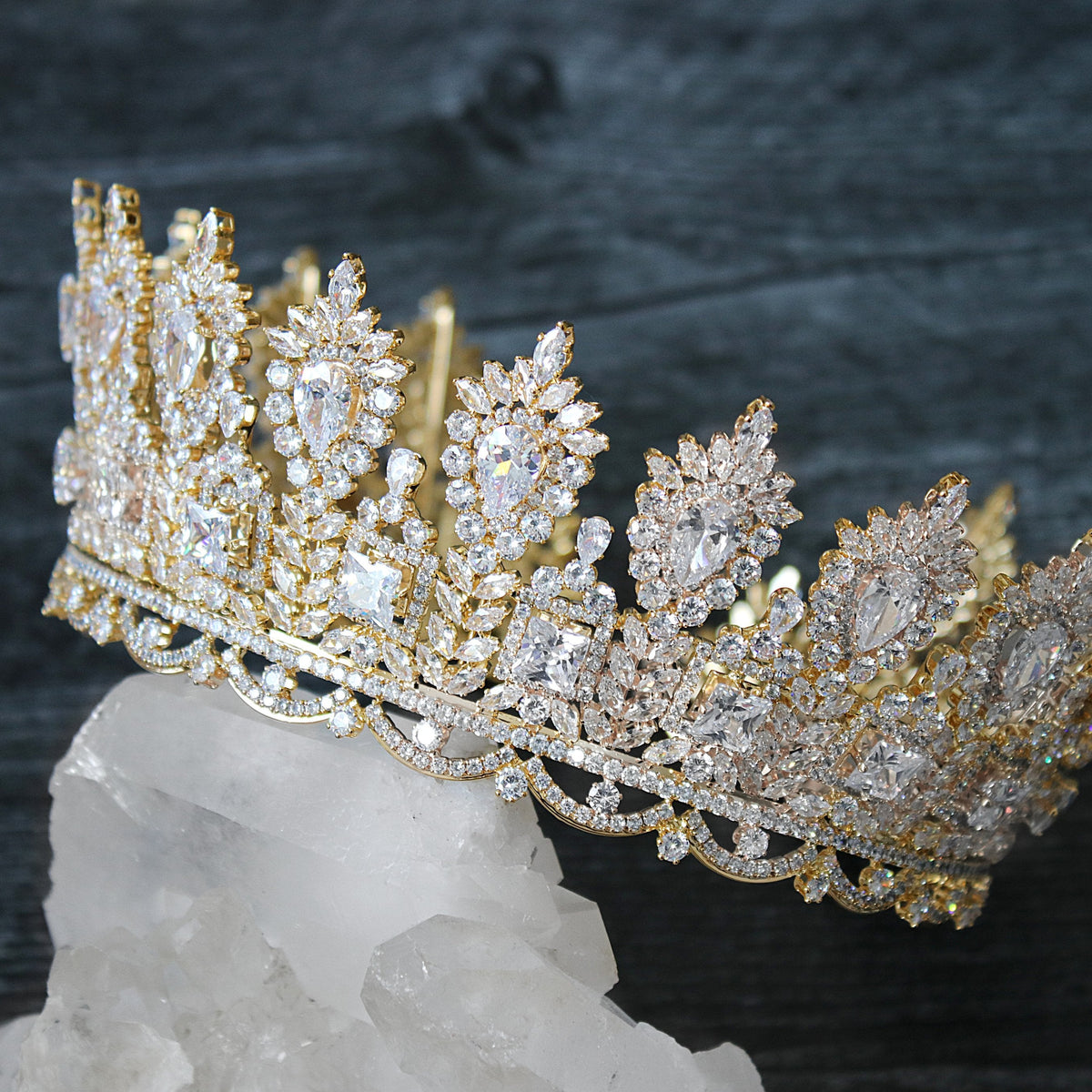 Rachel Chaprunne handmade crystal vintage style wedding crown Vintage Bridal Tiara, Art Deco Headpiece, Crystal Wedding  main image 4