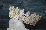 EDEN LUXE Bridal Full Crown Gold RACHEL Simulated Diamond Royal Bridal Full Crown