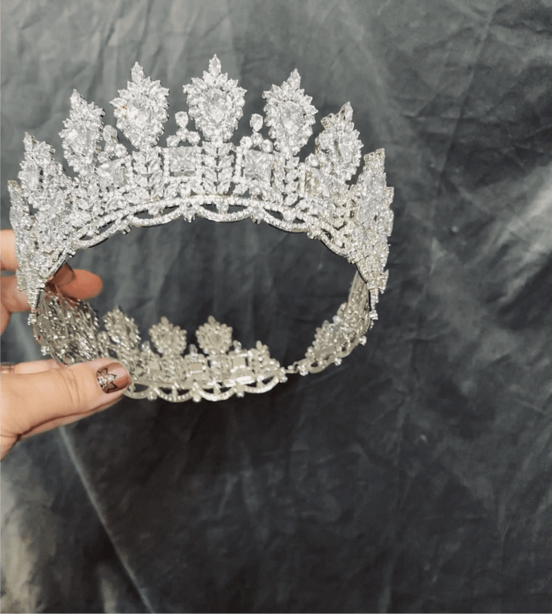 EDEN LUXE Bridal Full Crown RACHEL Simulated Diamond Royal Bridal Full Crown