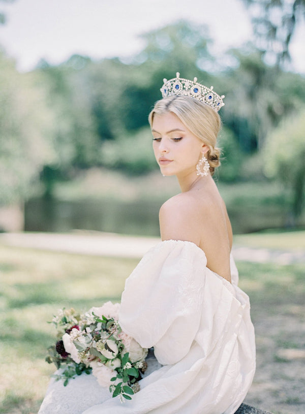 EDEN LUXE Bridal Full Crown ZARA Sapphire Bridal Full Crown