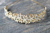 EDEN LUXE Bridal Gold LINA Silver Crystal Headband