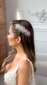 EDEN LUXE Bridal Hair Combs WHITNEY Austrian Crystal Bridal Headpiece Comb