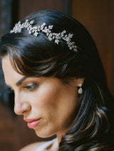 EDEN LUXE Bridal Headbands Silver Gold FABRICE Simulated Diamond Bridal Headpiece
