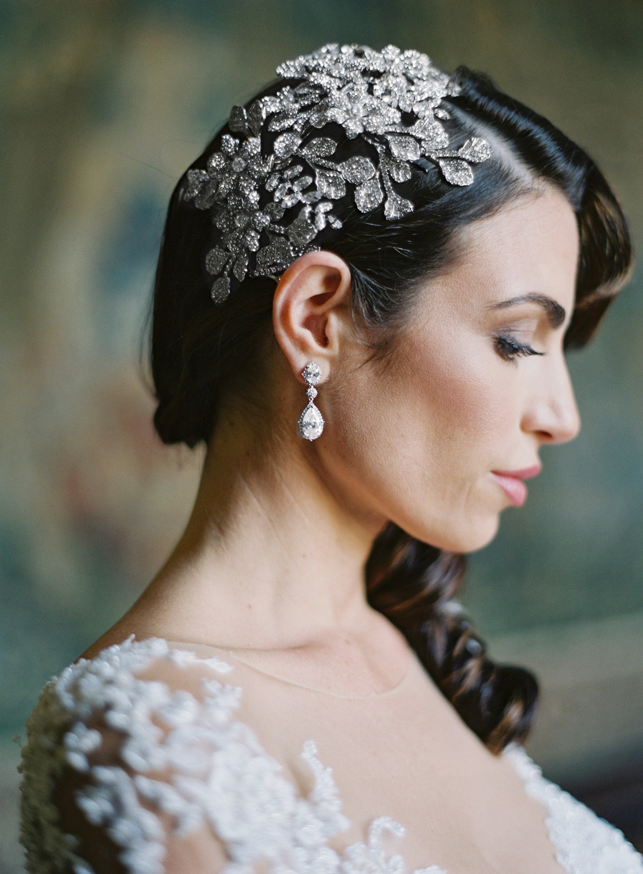EDEN LUXE Bridal Headpiece ELODIE Simulated Diamond Bridal Headpiece