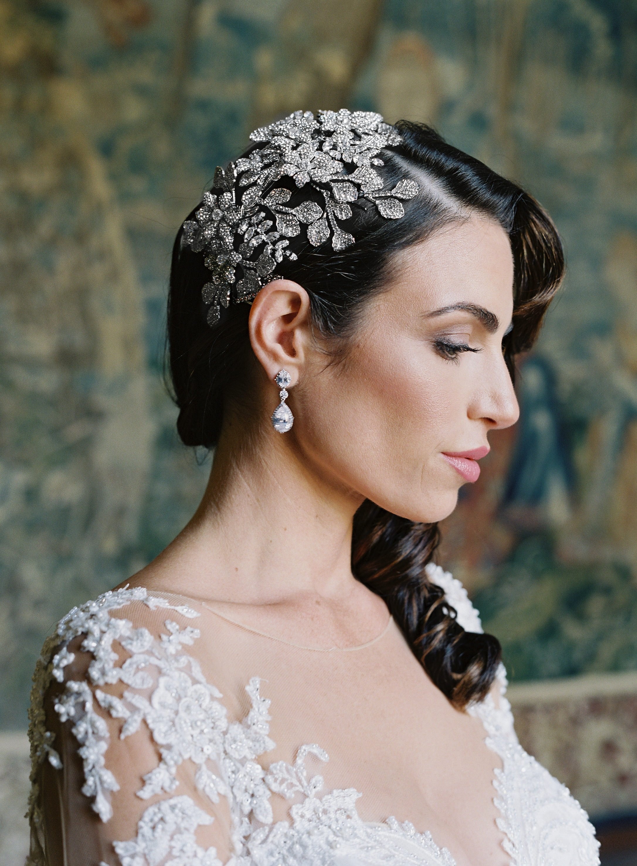EDEN LUXE Bridal Headpiece ELODIE Simulated Diamond Bridal Headpiece