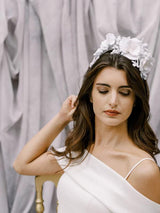 EDEN LUXE Bridal Headpiece FREYA White Floral Tiara