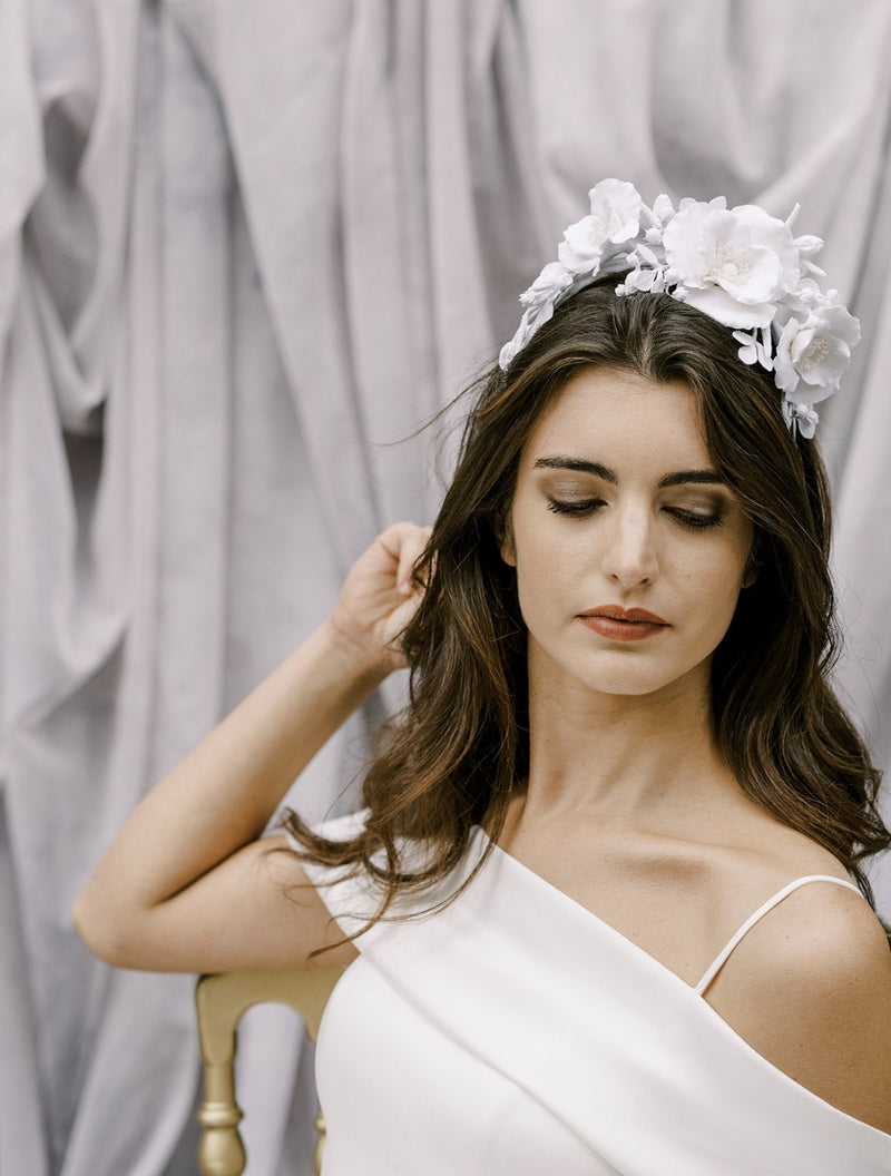 GENEVIEVE | Floral wedding headband - TANIA MARAS BRIDAL