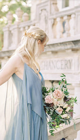 EDEN LUXE Bridal Headpiece JILLIAN Gilded Blossoms Headpiece