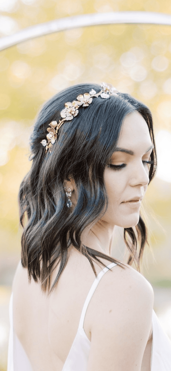 EDEN LUXE Bridal Headpiece ROSELLE Floral Headband Headpiece