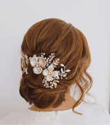 Rose Gold Headpiece on Bride | EDEN LUXE Bridal