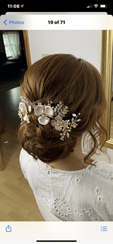 EDEN LUXE Bridal Headpieces MIA Rose Gold Floral Headpiece