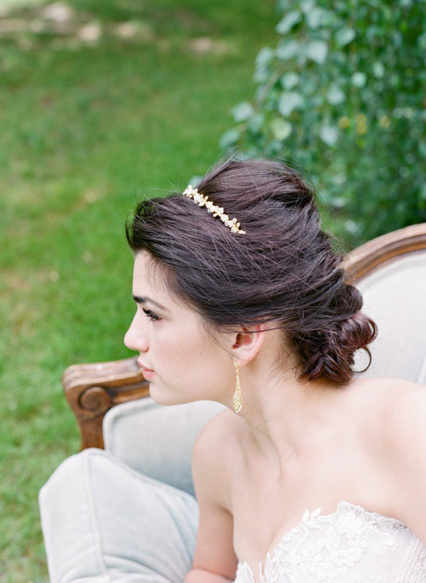 EDEN LUXE Bridal Headpieces MINA Gold Headband Tiara