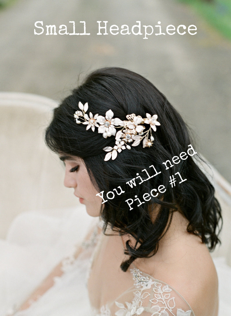EDEN LUXE Bridal Headpieces Small Headpiece - Piece #1 Only PEYTON Headpiece Set