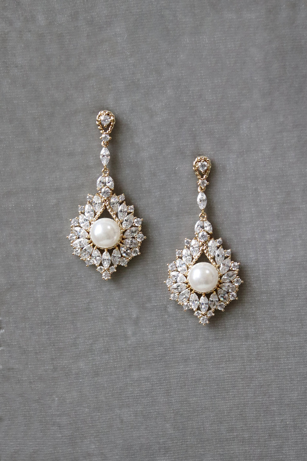 18K White Gold South Sea Pearl and Diamond Drop Earrings - Josephs Jewelers
