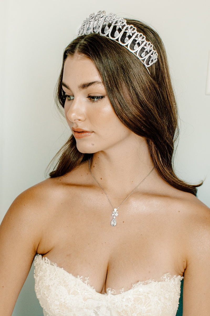 EDEN LUXE Bridal Necklaces SERENA Simulated Diamond Necklace