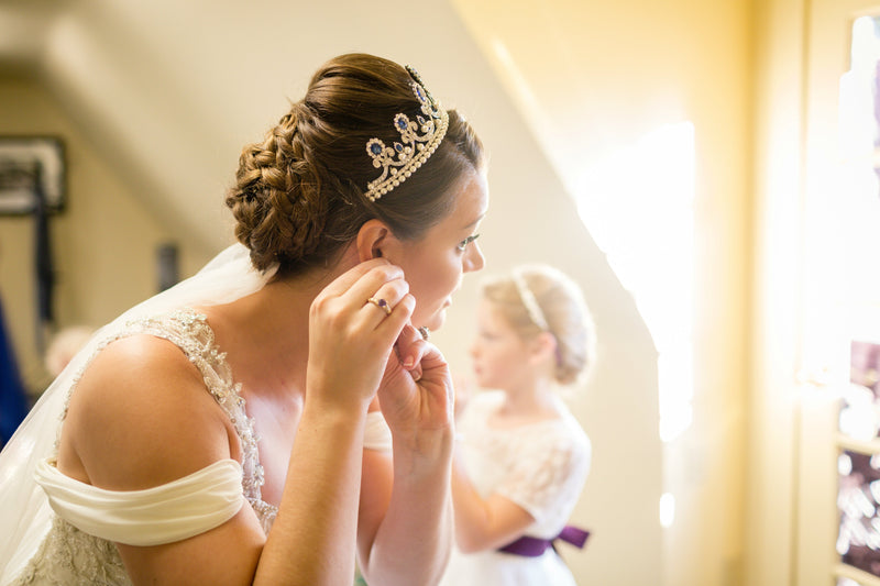 EDEN LUXE Bridal Sapphire Crystals MARIE-AMELIE Wedding Tiara